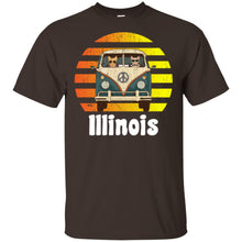 Load image into Gallery viewer, 118,Illinois Road Trip Shirt Vintage Retro Hippie Van Gildan Ultra Cotton T-Shirt