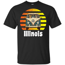 Load image into Gallery viewer, 118,Illinois Road Trip Shirt Vintage Retro Hippie Van Gildan Ultra Cotton T-Shirt