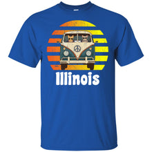 Load image into Gallery viewer, 118,Illinois Road Trip Shirt Vintage Retro Hippie Van Gildan Ultra Cotton T-Shirt